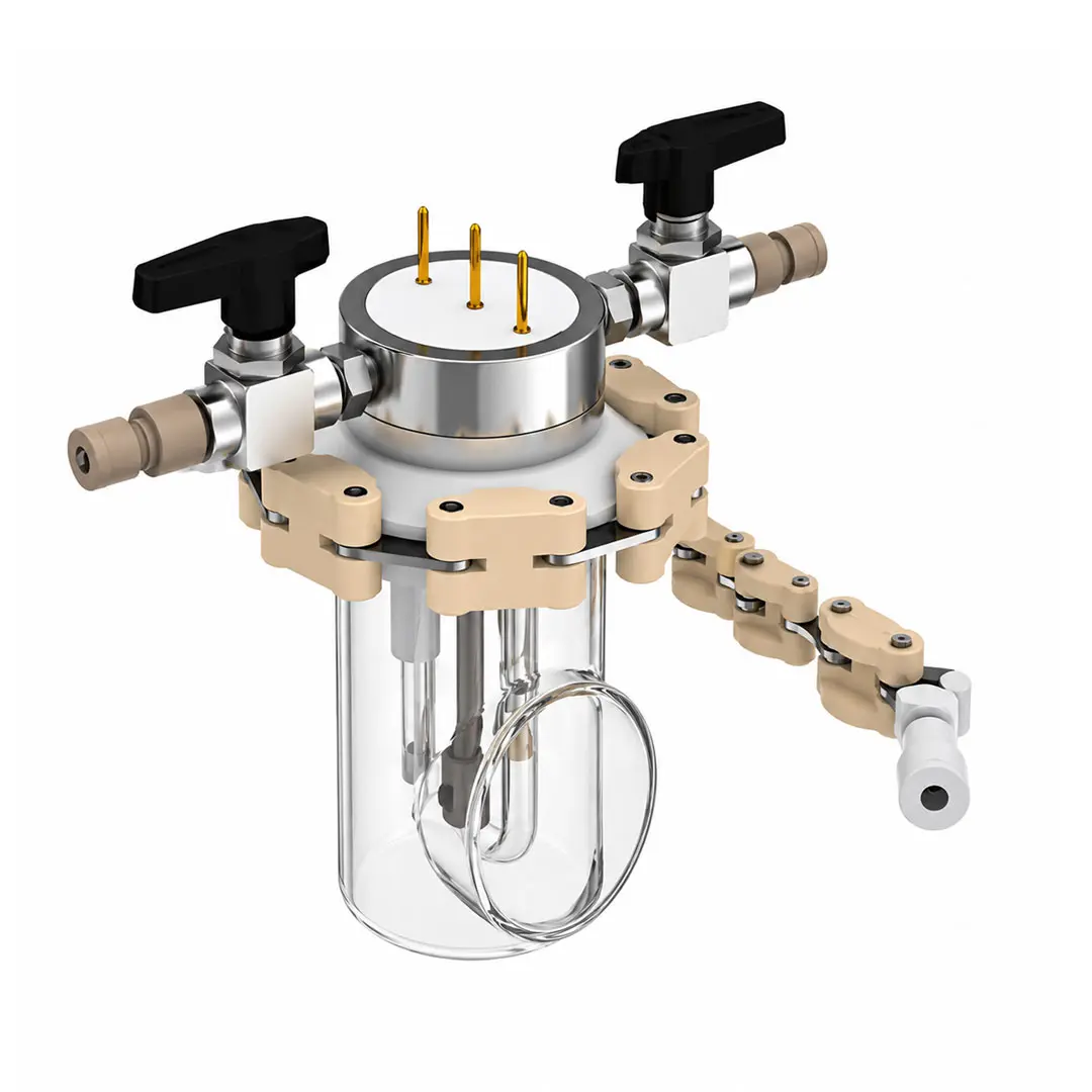 Cylindrical Quartz Electrochemical Cell (Hermetically Sealed, Side Illumination) Model: C018-2 - Image 2