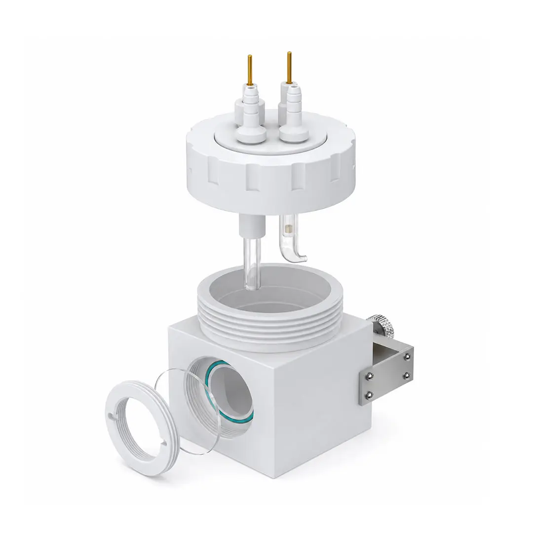 Single-Chamber Full PTFE Photoelectrochemical Cell (Relatively Sealed, Bracket Type) Model: C026-3