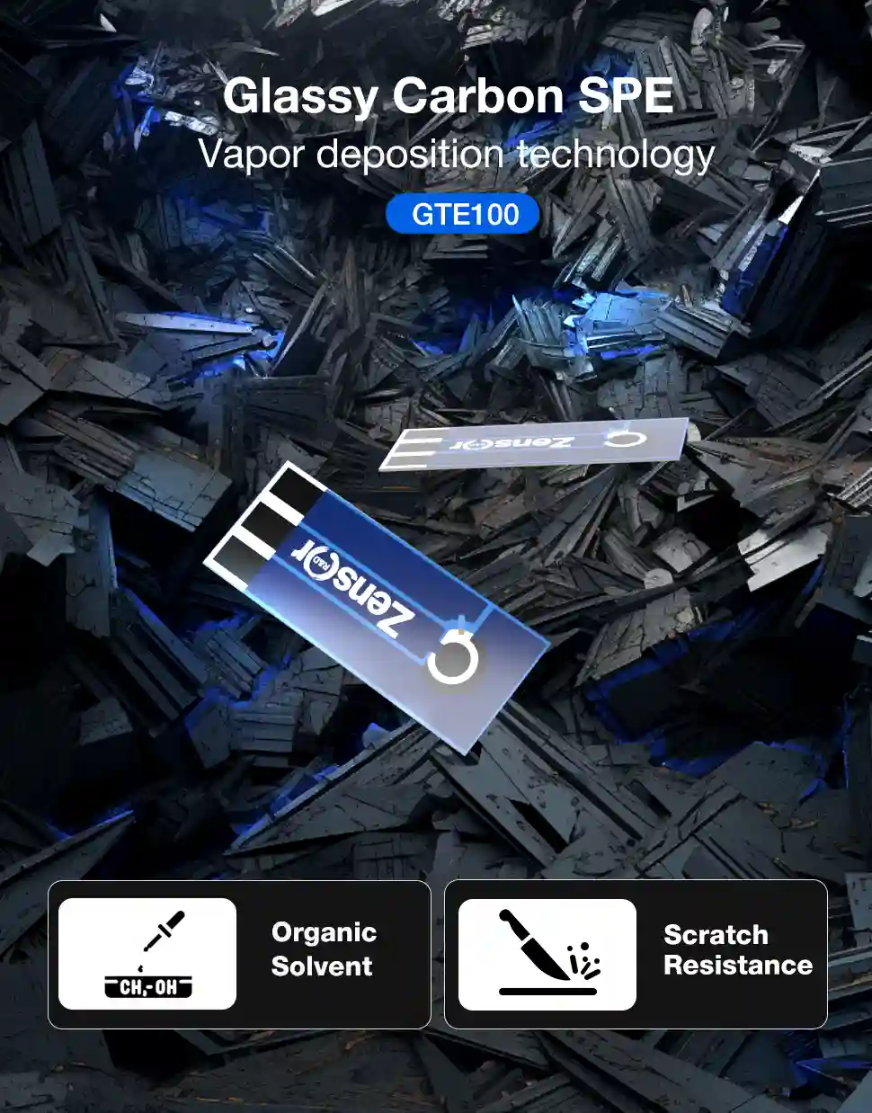 Glassy carbon disposable electrode Glassy carbon screen printed electrode/Organic solvent available SPE/ GC electrode